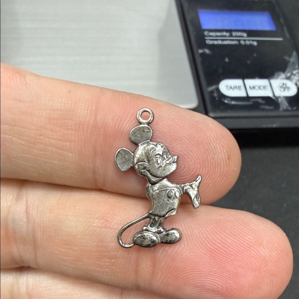 Vintage Sterling Silver 925 Mickey Mouse Charm Pendant